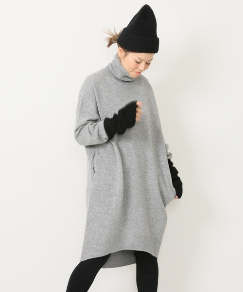 Deuxieme Classe」 ニットワンピース FREE グレー レディース  