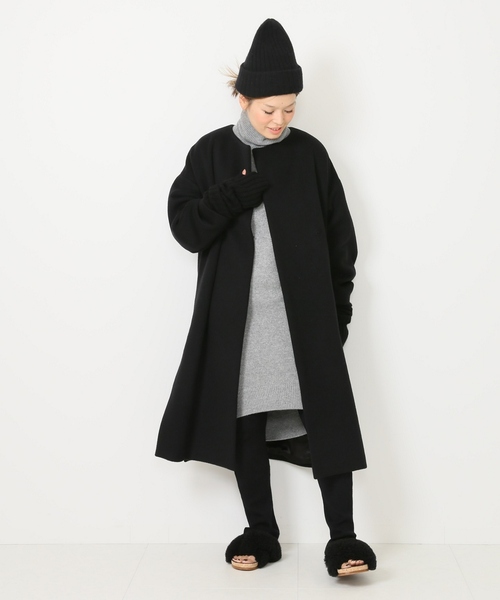 Deuxieme Classe」 ニットワンピース FREE グレー レディース  