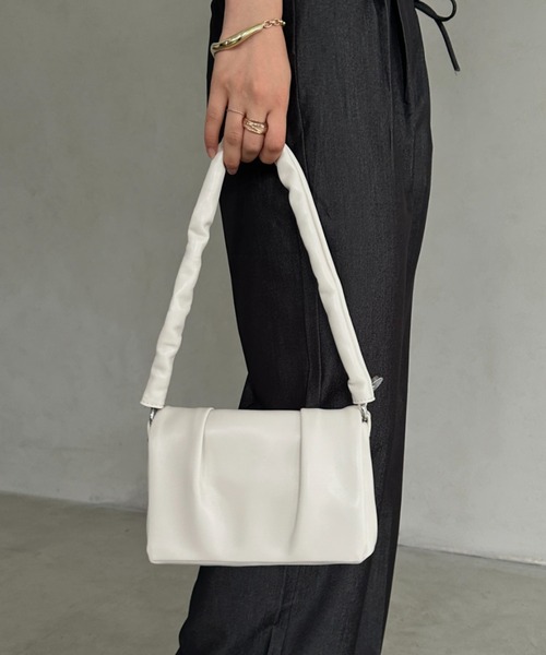ショルダーバッグ バッグ 2WAY PUフラップバッグ レディース