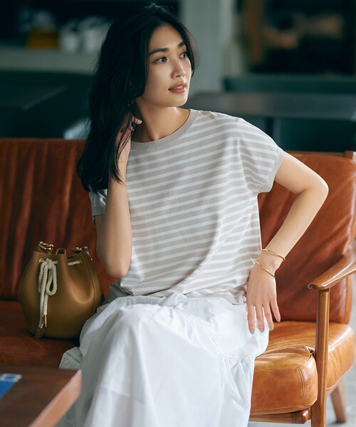 23区（ニジュウサンク） 半袖ニット 38 ベージュ レディース 