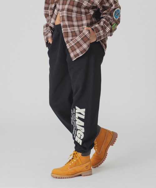 XLARGE グラフィックプリント スウェットパンツ ステッチが◎ XLARGE スウェットパンツ ジャージ CHENILLE LOGO SWEAT PANTS