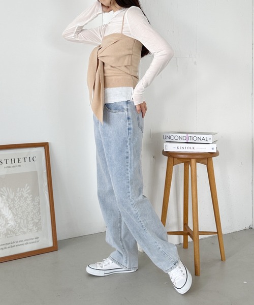 【4点セット】ビスチェとTシャツ CLEA tシャツ ニットビスチェセットシアートップス メンズ