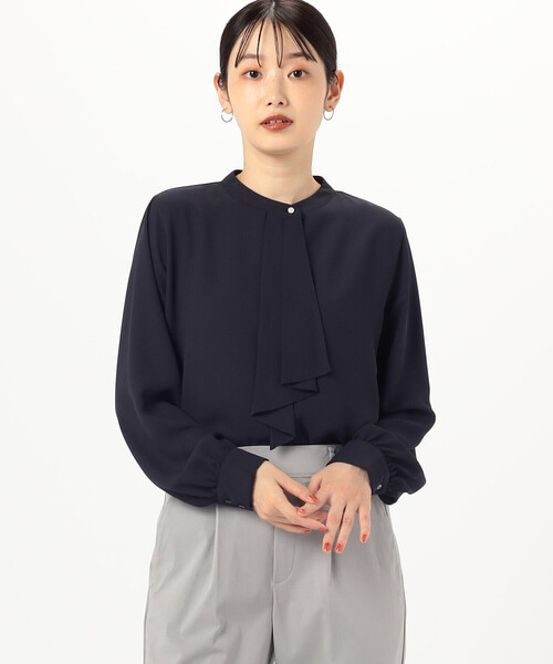COMME CA ISM（コムサイズム） ブラウス シャツ ボウタイ風 ブラウス