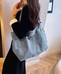 トートバッグ デニムデカトートBAG レディースの詳細画像3