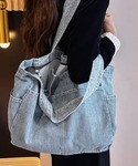 トートバッグ デニムデカトートBAG レディースの詳細画像4