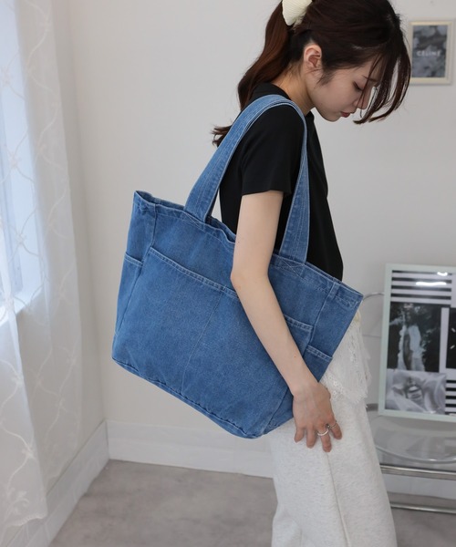 PORTER　デニム トートバッグ　美品 難あり] PORTER ポーター トートバッグ デニムトートバッグ