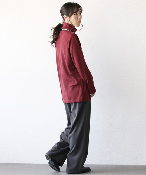 as\"on ブラック ワイドパンツ 11サイズ展開】 BEAUTY MOVE タックワイドパンツ / UNFILO