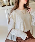 tシャツ 後ろ姿まで360°美人見えジャガード...の詳細画像2