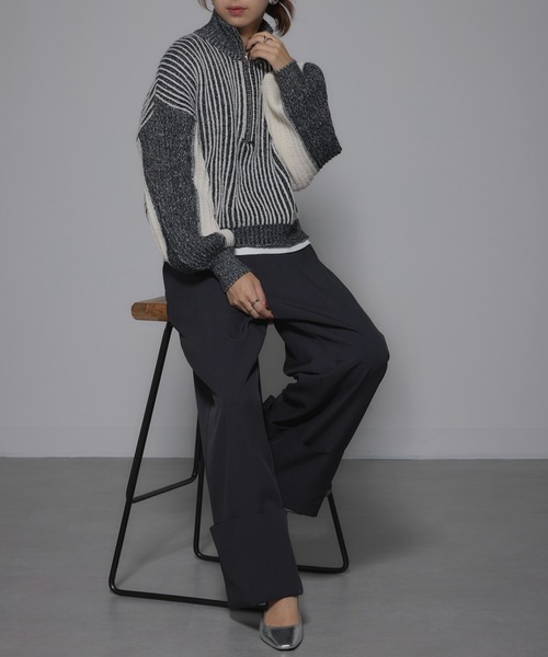 MAISON BREEZE ニット セーター 「MAISON BREEZE」ストライプ