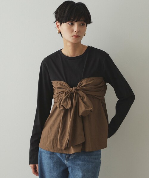 リボンビスチェドッキングカットソー | Tシャツ・カットソー