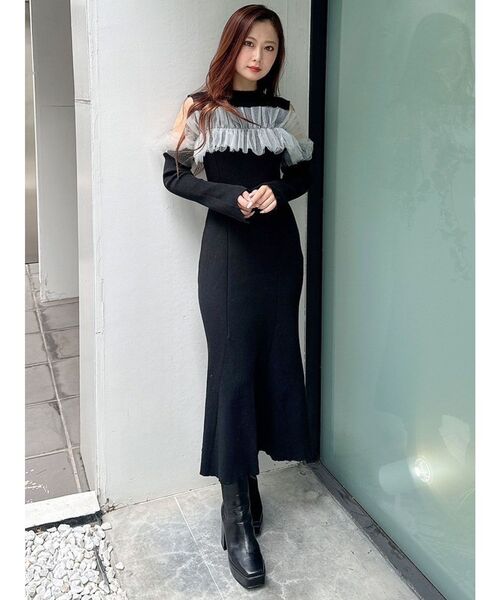 MERCURYDUO（マーキュリーデュオ） ワンピース チュールドッキング