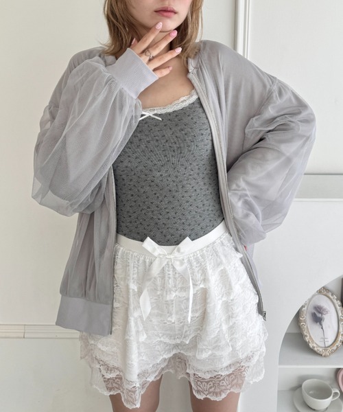 [新品] Glam Lips チュールレイヤードブルゾン 241002-j-01m-4.jpg