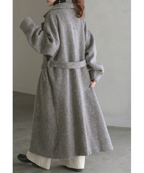HUG.U（ハグユー） コート チェスターコート シャギーロングチェスター