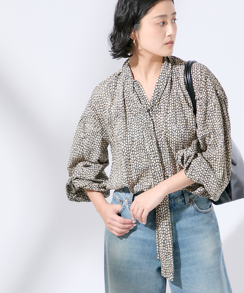 ブラウス シャツ DEVEAUX＊IPEKERボウタイブラウス2 レディース
