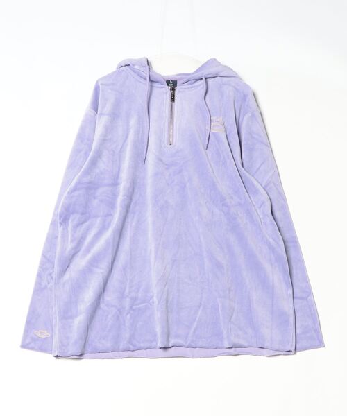 パーカー FLAN(FLANLABS)Velour Half Zip Parker レディース メンズ B.I.D. パーカー 「FLAN(FLANLABS)」Velour Half Zip Parker