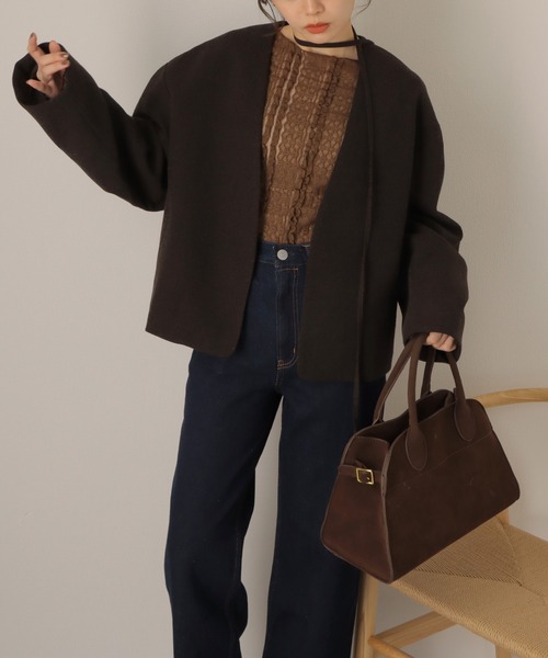 ジャケット ノーカラージャケット cache coeur middle jacket /ノー