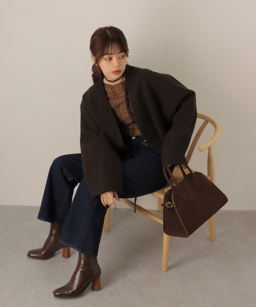 ジャケット ノーカラージャケット cache coeur middle jacket /ノー