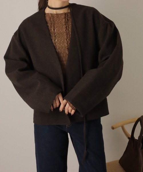 ジャケット ノーカラージャケット cache coeur middle jacket /ノー