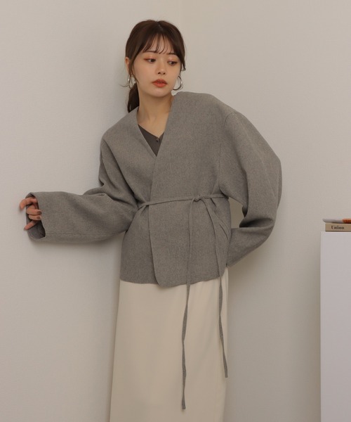 ジャケット ノーカラージャケット cache coeur middle jacket /ノー
