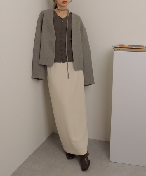 ジャケット ノーカラージャケット cache coeur middle jacket /ノー