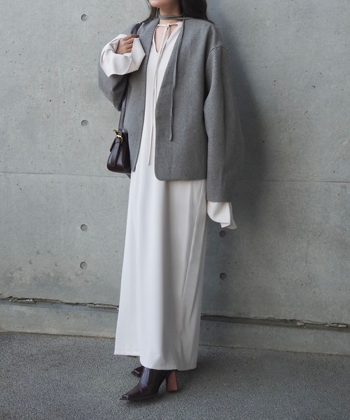 ジャケット ノーカラージャケット cache coeur middle jacket /ノー