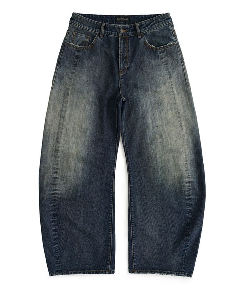 MASONPRINCE ジーンズ ルーズフィット ヴィンテージ加工 カーブデニム