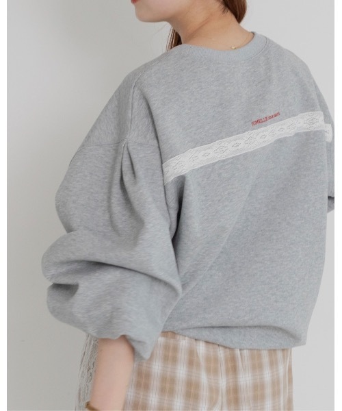 tシャツ lace lettering sweat レディース
