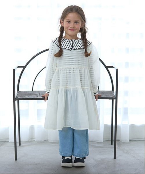 ワンピース シアーティアードワンピース「子供服」「キッズ」「女の子