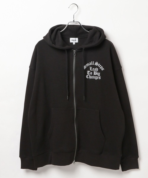 PBLIM パーカー 「UNISEX」ワッフルジップパーカー レディース メンズ