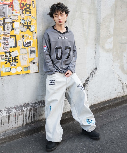 LTR DEPTH tシャツ LTR DEPTH/ナンバリングホッケーロンT メンズ