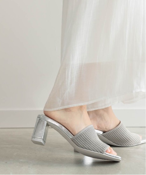 【GREGE】【SUSTAINABLE】アシンメトリーニットミュールサンダル RANDA（ランダ） 【SUSTAINABLE】アシンメトリーニットミュール