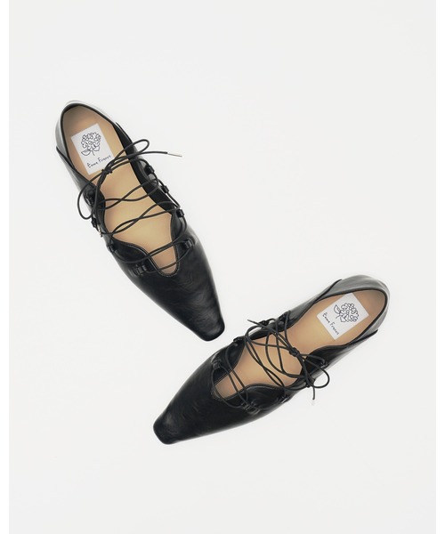 パンプス フラワーカット レースアップパンプス : ZOZOTOWN Yahoo!店