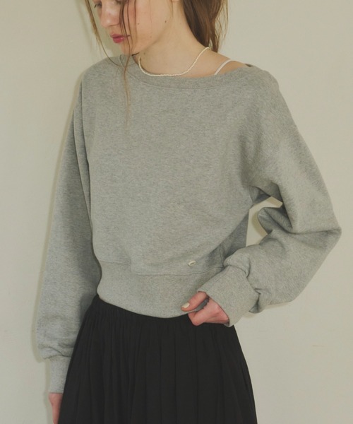 トレーナー スウェット 2way off shoulder sweat shirt / 2way オフショルダースウェットシャツ レディース