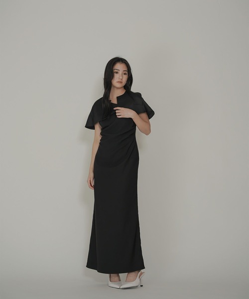 【Karen Millen】ジャージー ドレープ アシンメトリーワンピース ワンピース アシンメトリードレープワンピース : ZOZOTOWN Yahoo