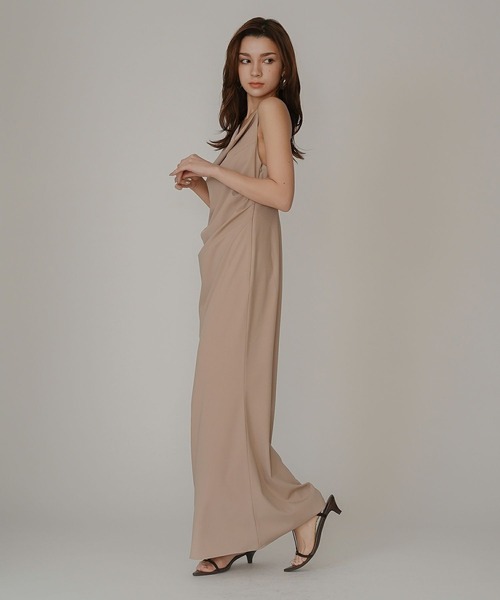 KINO THE KEI ワンピース アシンメトリー ドレープ キャミ ワンピース