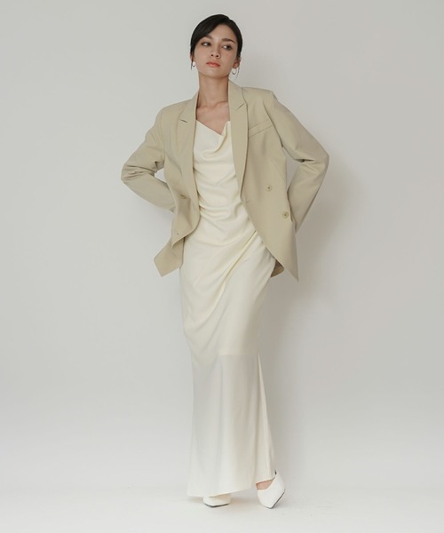 KINO THE KEI ワンピース アシンメトリー ドレープ キャミ ワンピース