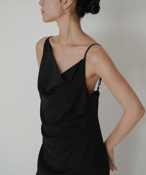 KINO THE KEI ワンピース アシンメトリー ドレープ キャミ ワンピース