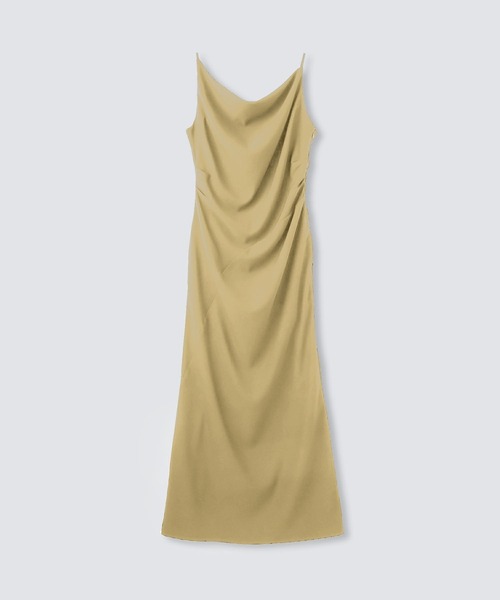 KINO THE KEI ワンピース アシンメトリー ドレープ キャミ ワンピース