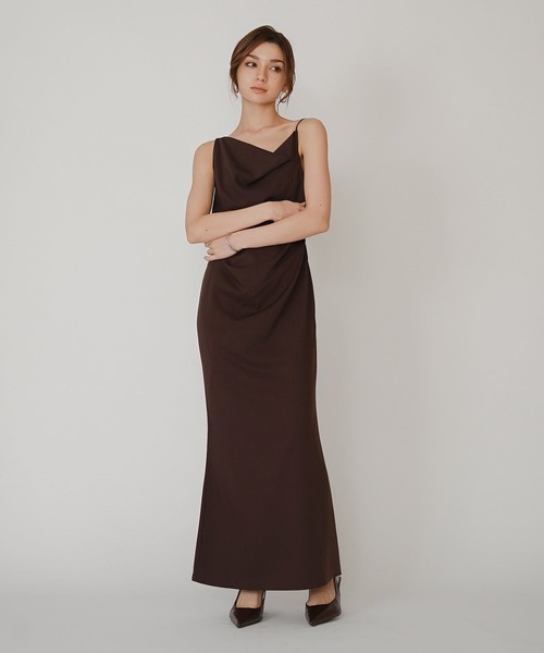 maison celon アシンメトリードレープキャミワンピース KINO THE KEI ワンピース アシンメトリー ドレープ キャミ ワンピース