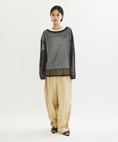 ADAM ET ROPE' tシャツ メッシュロンT レディース : ZOZOTOWN