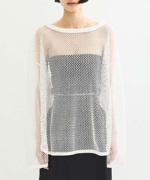 ほぼ新品✨アダムエロペ♡ロンT♡トップス♡カットソー♡長袖♡ホワイト白♡無地 ADAM ET ROPÉ FEMME(アダム エ ロペ ファム) / 襟付きスウェット