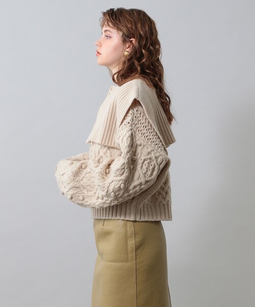 「ME COUTURE」 長袖ニット FREE 杢グレー レディース_画像3