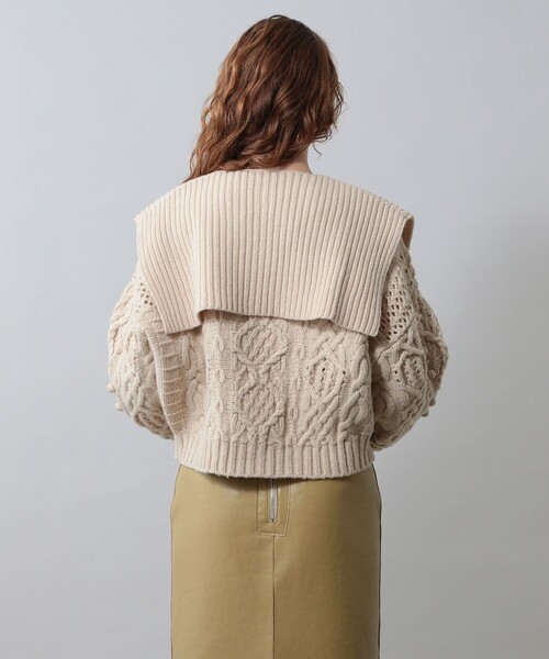 「ME COUTURE」 長袖ニット FREE 杢グレー レディース_画像4