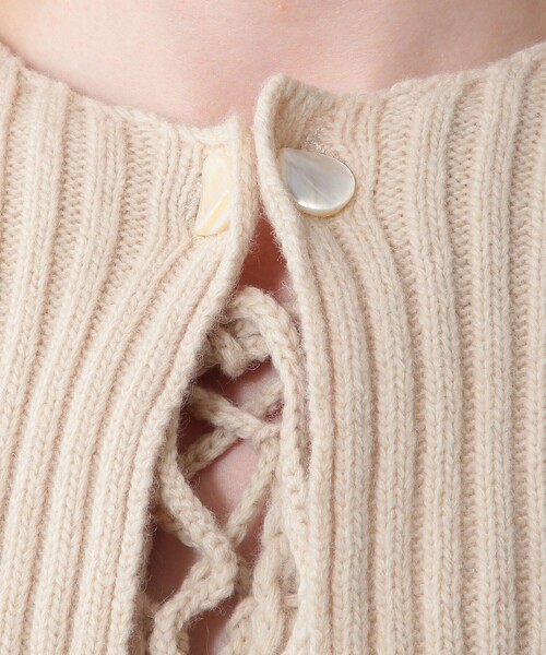 「ME COUTURE」 長袖ニット FREE 杢グレー レディース_画像8