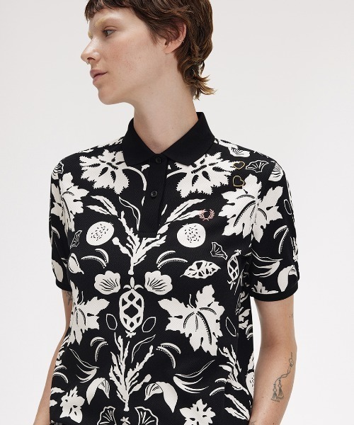美品　Fred Perry フレッドペリー エイミーワインハウス ポロシャツ FRED PERRY ポロシャツ ポロ Amy Winehouse Printed Fred Perry