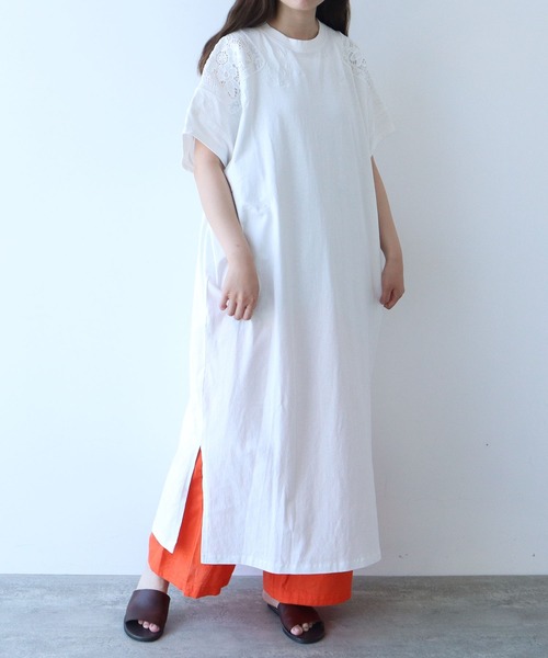 新品 yuni ユニ 刺繍レース　ワンピース yuni ワンピース コットンレース刺繍ワンピース : ZOZOTOWN