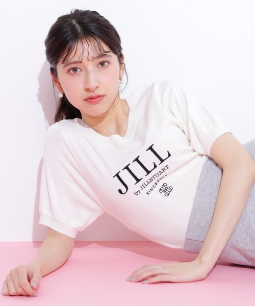 ニット セーター エンブロイダリーロゴニットＴ レディース JILL by STUART ニット セーター エンブロイダリーロゴ五分袖