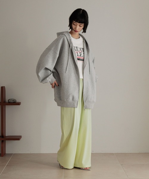 LOWRYS FARM パーカー BIGZIPフーディ 452864 レディース