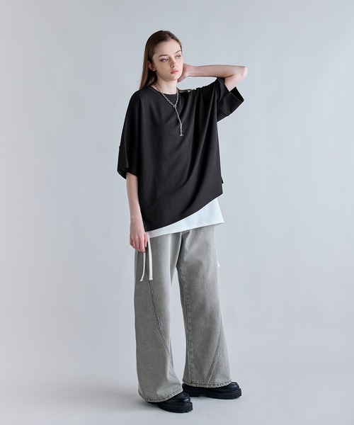 JEEP★レトロワイドデニムパンツ 男女兼用 ワイドシルエット org.jpg