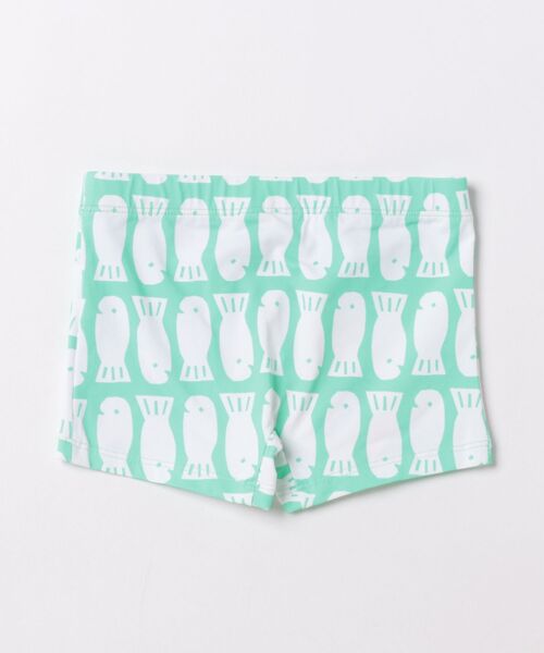 水着 Lucky Fish all over square cut swim shorts キッズ 子供の画像